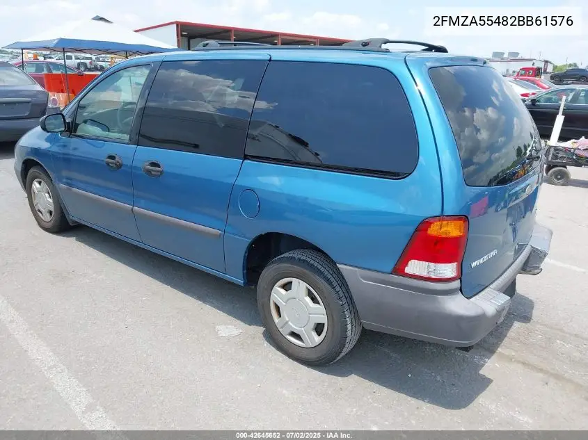 2002 Ford Windstar Lx VIN: 2FMZA55482BB61576 Lot: 42645652