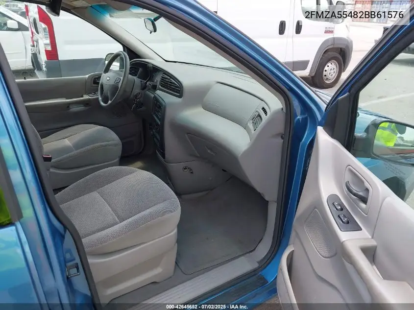 2002 Ford Windstar Lx VIN: 2FMZA55482BB61576 Lot: 42645652
