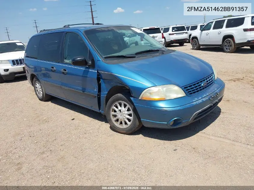2002 Ford Windstar Lx VIN: 2FMZA51462BB91357 Lot: 42667073