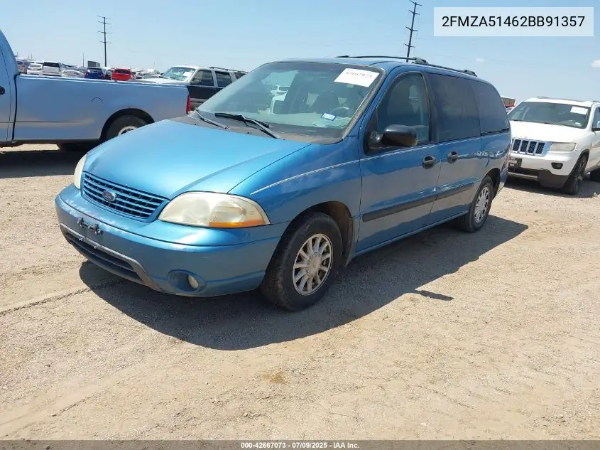 2002 Ford Windstar Lx VIN: 2FMZA51462BB91357 Lot: 42667073