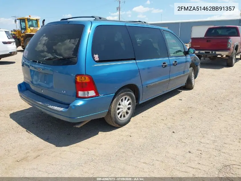 2002 Ford Windstar Lx VIN: 2FMZA51462BB91357 Lot: 42667073