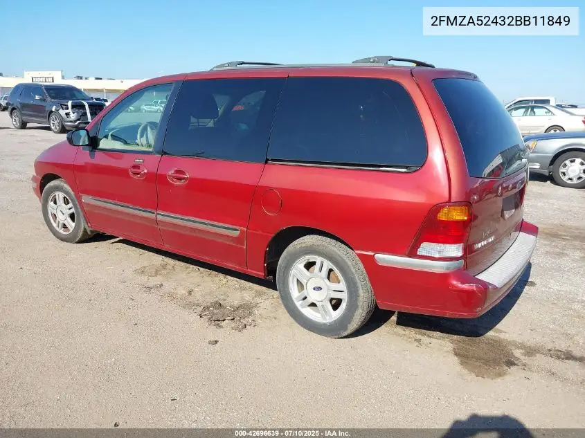 2002 Ford Windstar Se VIN: 2FMZA52432BB11849 Lot: 42696639