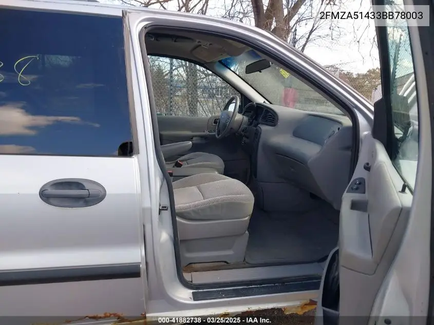 2003 Ford Windstar Lx VIN: 2FMZA51433BB78003 Lot: 41882738