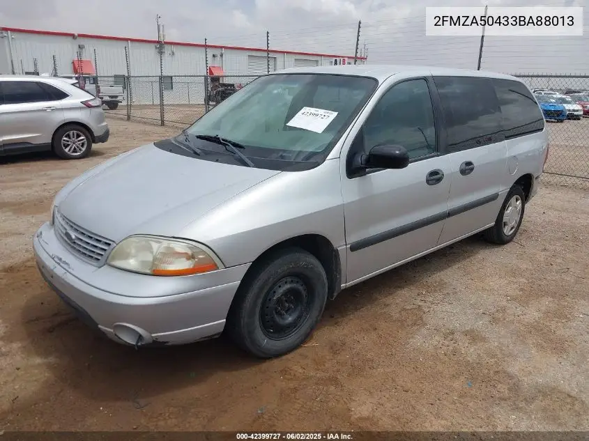 2003 Ford Windstar Standard VIN: 2FMZA50433BA88013 Lot: 42399727