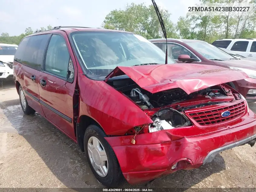 2003 Ford Windstar Lx VIN: 2FMDA51423BB30227 Lot: 42429081