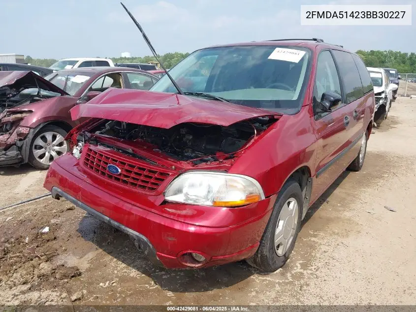2003 Ford Windstar Lx VIN: 2FMDA51423BB30227 Lot: 42429081