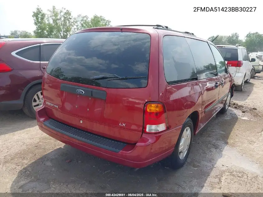2003 Ford Windstar Lx VIN: 2FMDA51423BB30227 Lot: 42429081