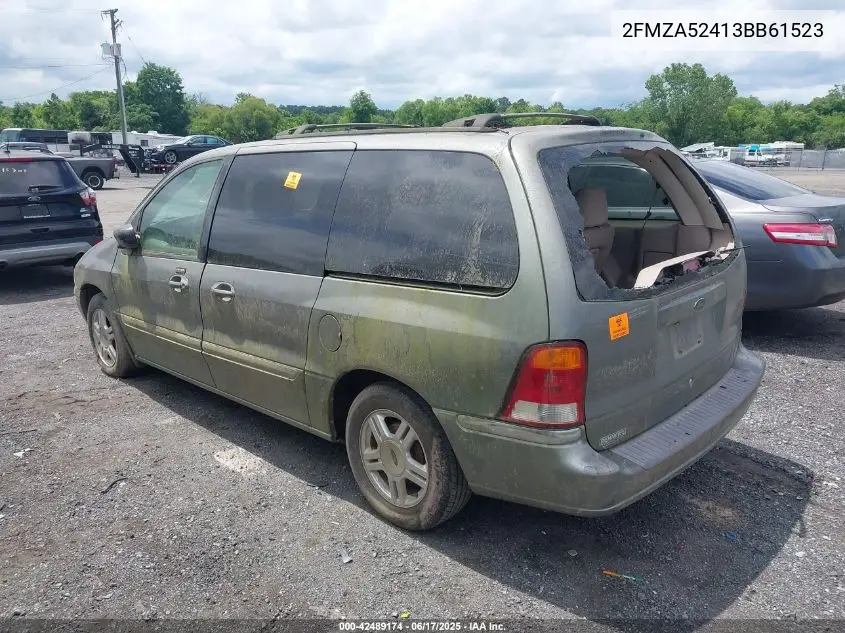 2003 Ford Windstar Se VIN: 2FMZA52413BB61523 Lot: 42489174
