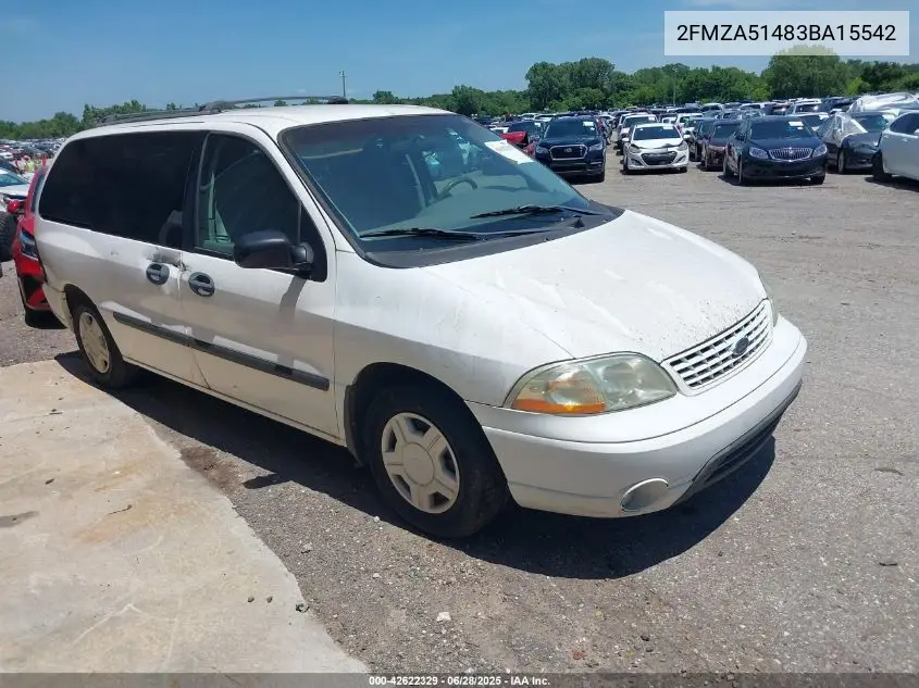 2003 Ford Windstar Lx VIN: 2FMZA51483BA15542 Lot: 42622329
