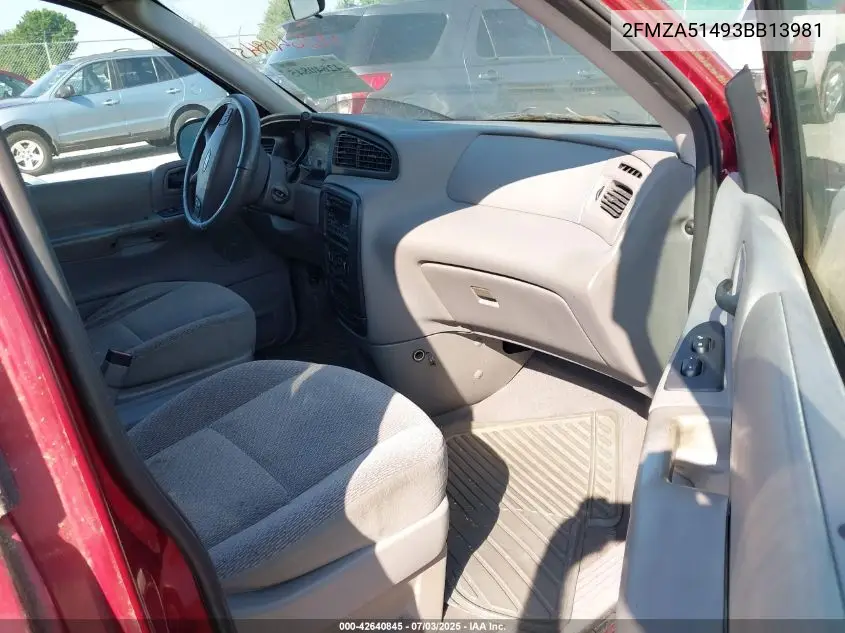 2003 Ford Windstar Lx VIN: 2FMZA51493BB13981 Lot: 42640845