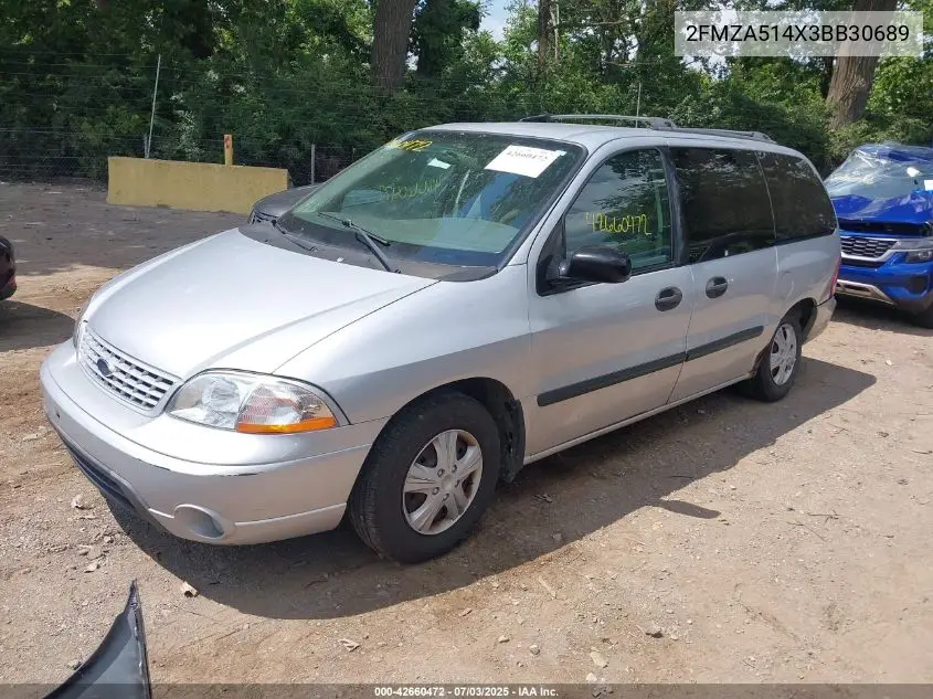 2003 Ford Windstar Lx VIN: 2FMZA514X3BB30689 Lot: 42660472