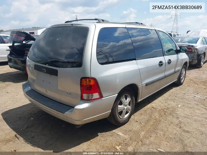 2003 Ford Windstar Lx VIN: 2FMZA514X3BB30689 Lot: 42660472