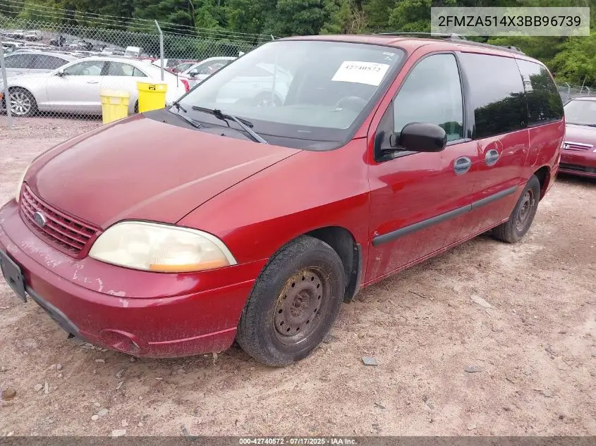 2003 Ford Windstar Lx VIN: 2FMZA514X3BB96739 Lot: 42740572