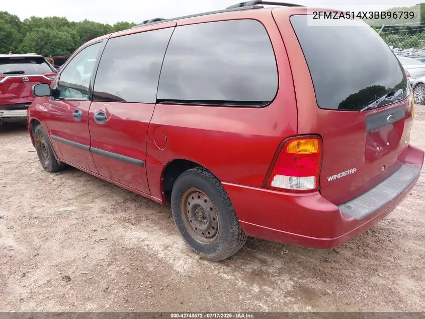 2003 Ford Windstar Lx VIN: 2FMZA514X3BB96739 Lot: 42740572