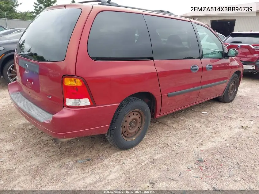 2003 Ford Windstar Lx VIN: 2FMZA514X3BB96739 Lot: 42740572