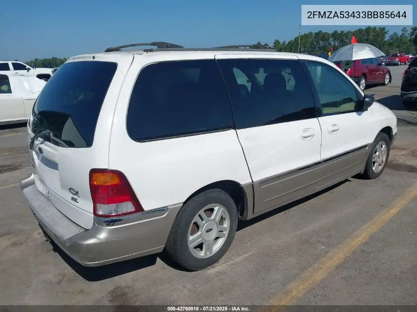 2003 Ford Windstar Sel VIN: 2FMZA53433BB85644 Lot: 42768918