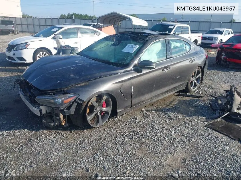 2019 Genesis G70 3.3T Advanced VIN: KMTG34LE1KU043957 Lot: 42608202