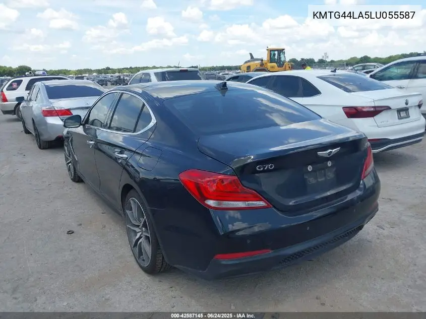 2020 Genesis G70 2.0T Rwd VIN: KMTG44LA5LU055587 Lot: 42587145