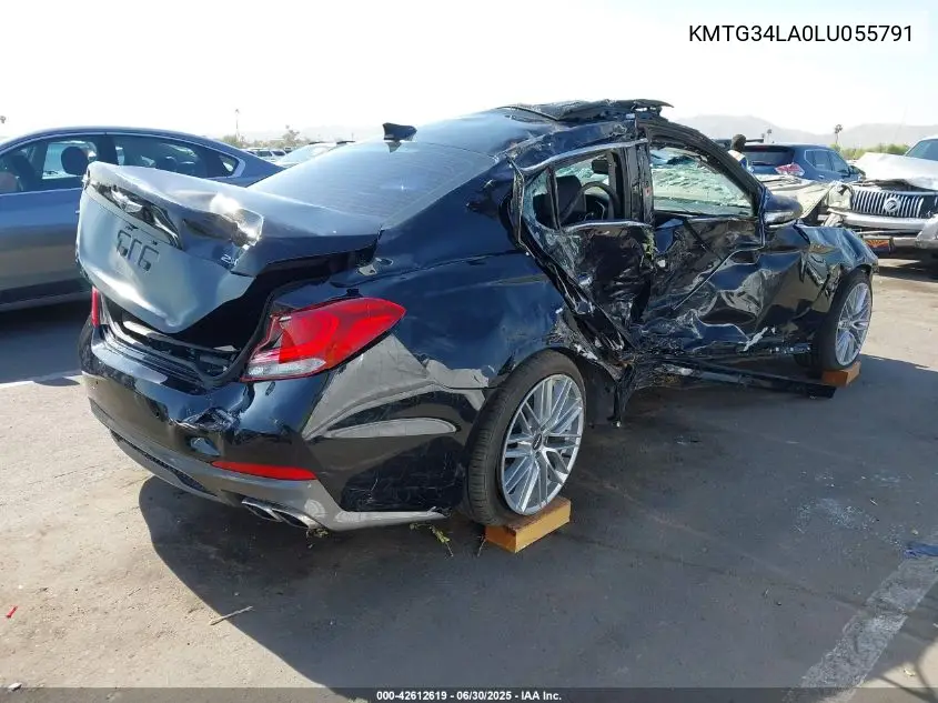 2020 Genesis G70 Elite VIN: KMTG34LA0LU055791 Lot: 42612619
