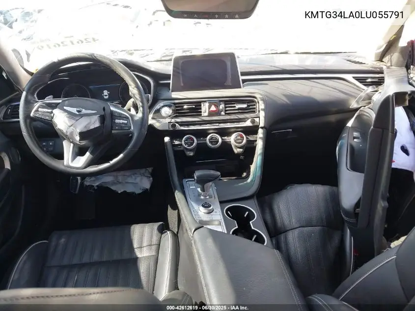2020 Genesis G70 Elite VIN: KMTG34LA0LU055791 Lot: 42612619