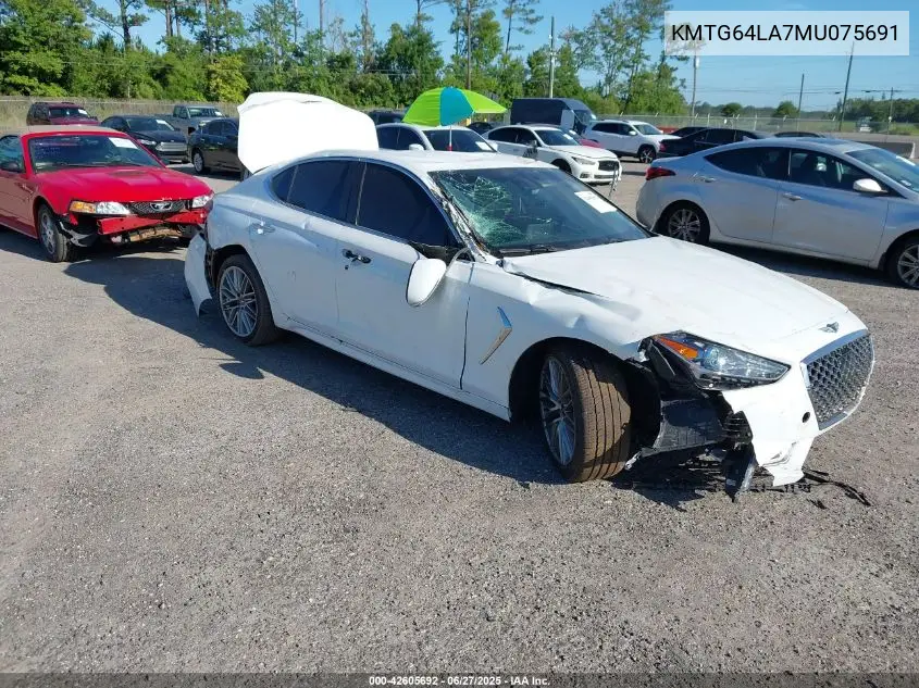 2021 Genesis G70 2.0T Rwd VIN: KMTG64LA7MU075691 Lot: 42605692