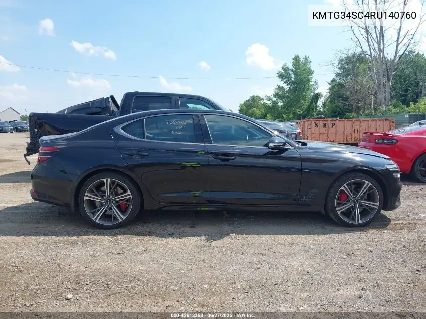 2024 Genesis G70 2.5T Awd VIN: KMTG34SC4RU140760 Lot: 42613368