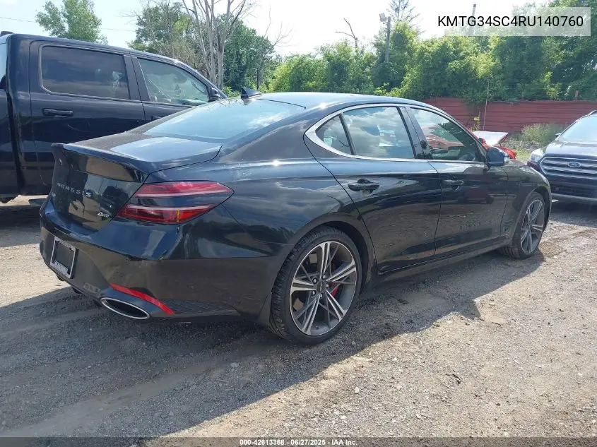 2024 Genesis G70 2.5T Awd VIN: KMTG34SC4RU140760 Lot: 42613368