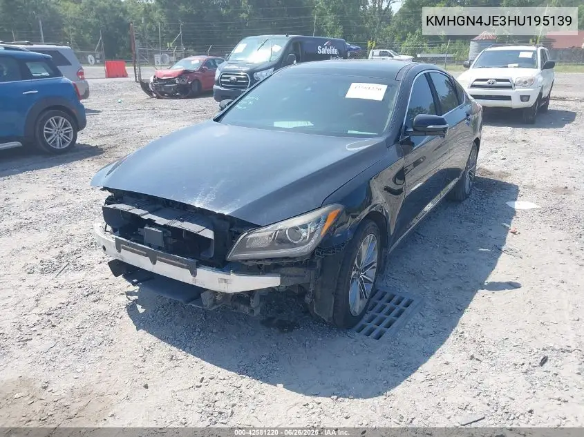 2017 Genesis G80 3.8 VIN: KMHGN4JE3HU195139 Lot: 42581220