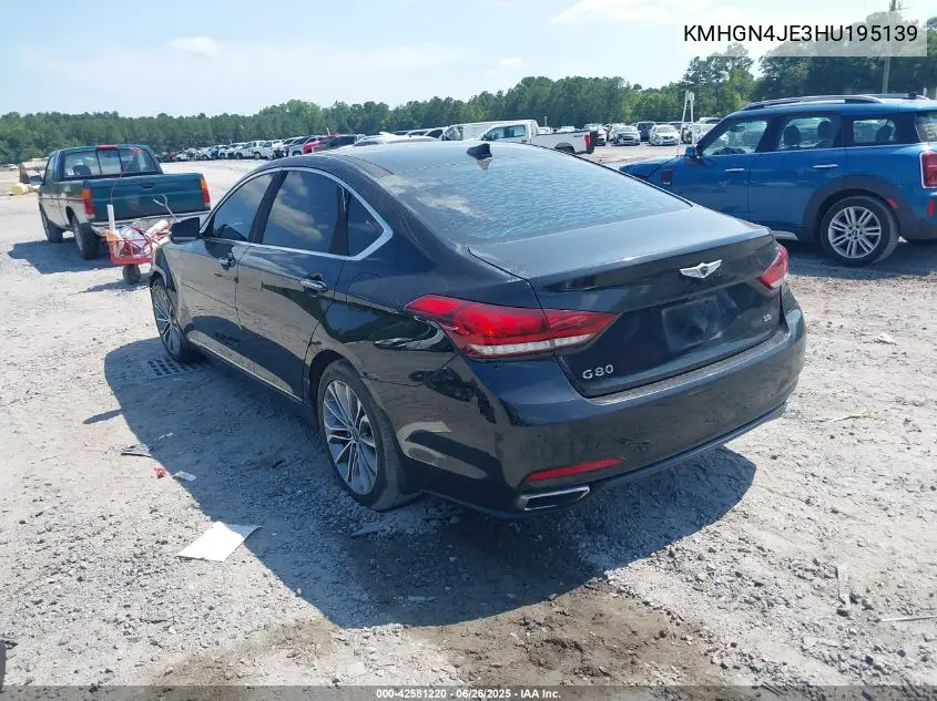 2017 Genesis G80 3.8 VIN: KMHGN4JE3HU195139 Lot: 42581220