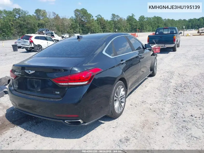 2017 Genesis G80 3.8 VIN: KMHGN4JE3HU195139 Lot: 42581220