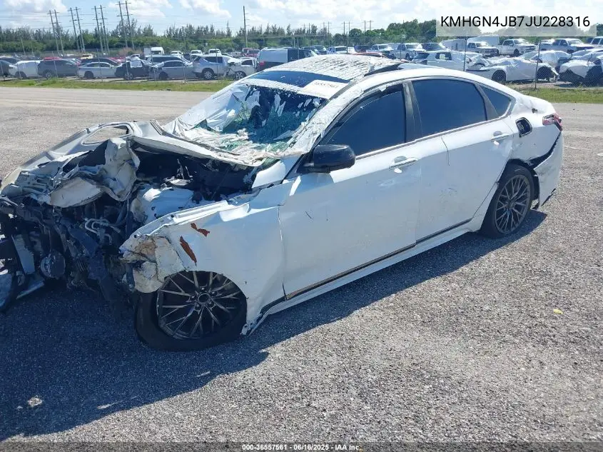 2018 Genesis G80 3.3T Sport VIN: KMHGN4JB7JU228316 Lot: 36557561
