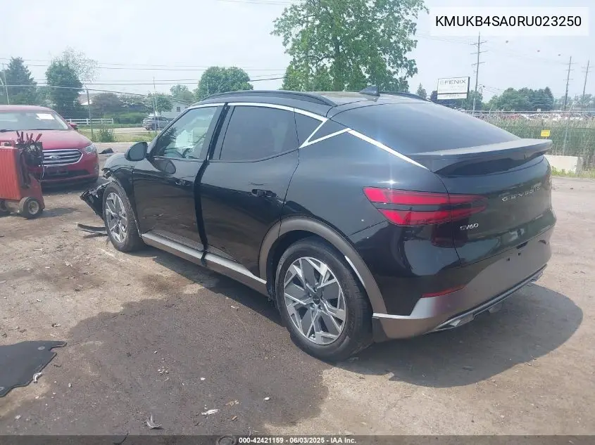 2024 Genesis Gv60 Standard Rwd VIN: KMUKB4SA0RU023250 Lot: 42421159