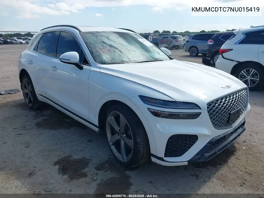 2022 Genesis Gv70 3.5T Sport Awd VIN: KMUMCDTC7NU015419 Lot: 42595778