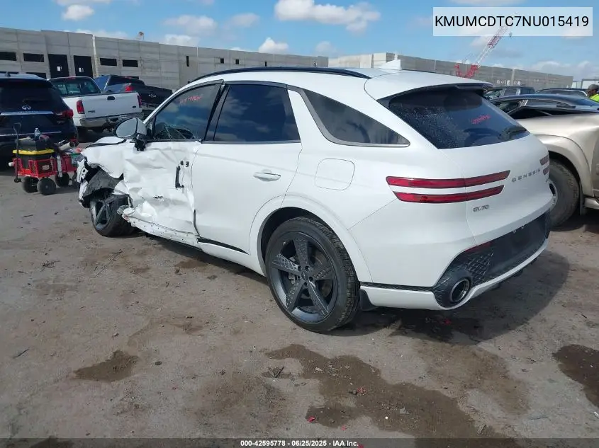 2022 Genesis Gv70 3.5T Sport Awd VIN: KMUMCDTC7NU015419 Lot: 42595778