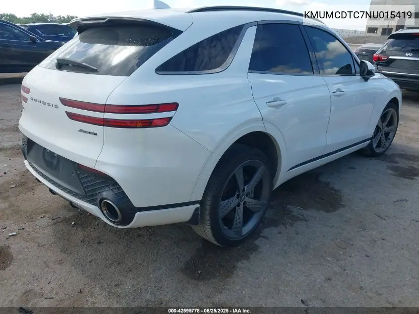 2022 Genesis Gv70 3.5T Sport Awd VIN: KMUMCDTC7NU015419 Lot: 42595778