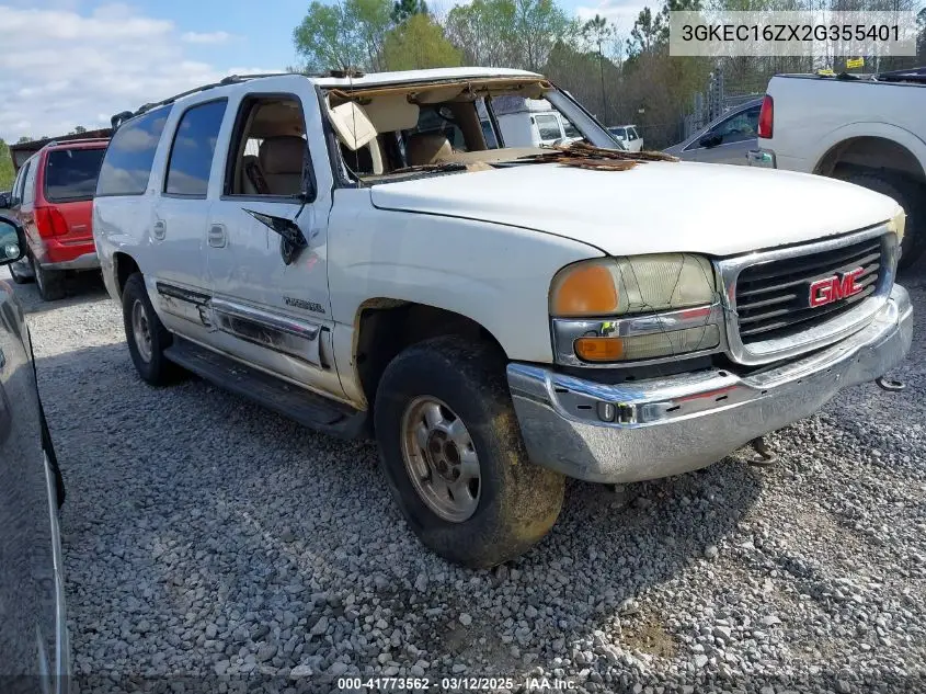 2002 GMC Yukon Xl 1500 Slt VIN: 3GKEC16ZX2G355401 Lot: 41773562