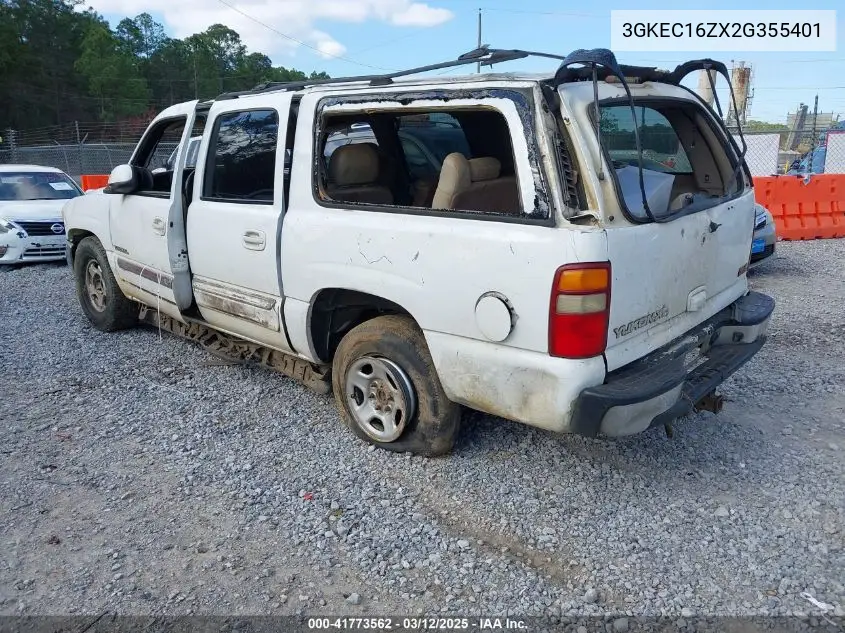2002 GMC Yukon Xl 1500 Slt VIN: 3GKEC16ZX2G355401 Lot: 41773562