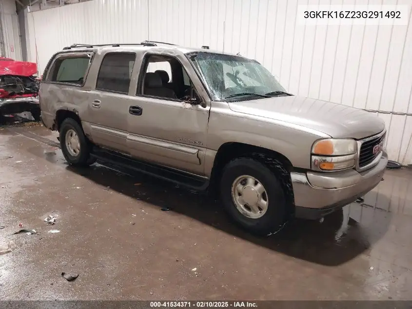 2003 GMC Yukon Xl 1500 Slt VIN: 3GKFK16Z23G291492 Lot: 41534371