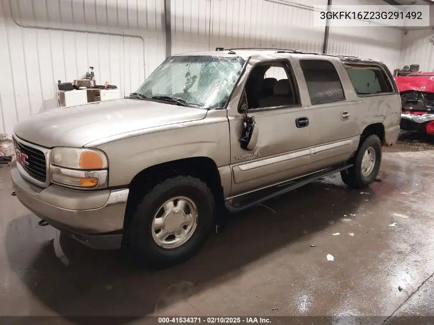 2003 GMC Yukon Xl 1500 Slt VIN: 3GKFK16Z23G291492 Lot: 41534371