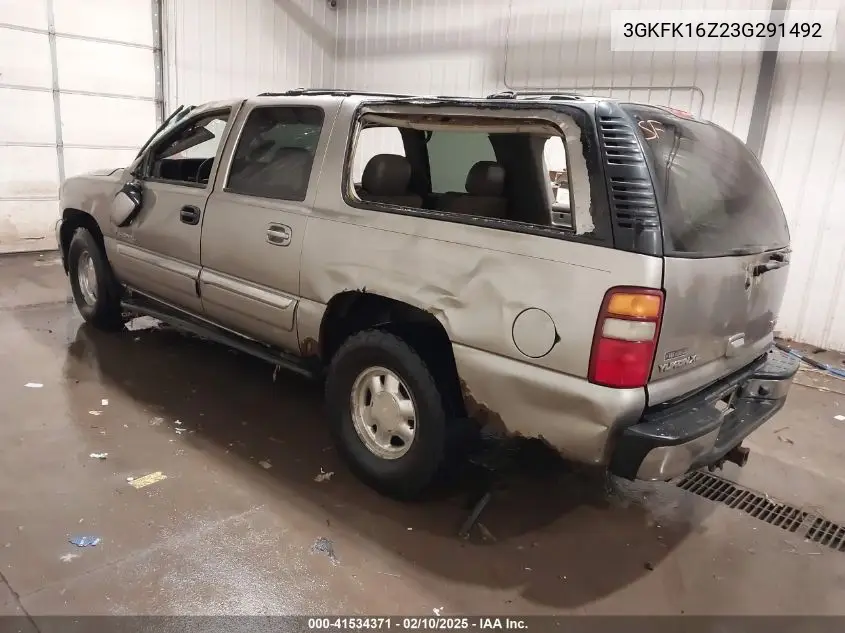 2003 GMC Yukon Xl 1500 Slt VIN: 3GKFK16Z23G291492 Lot: 41534371