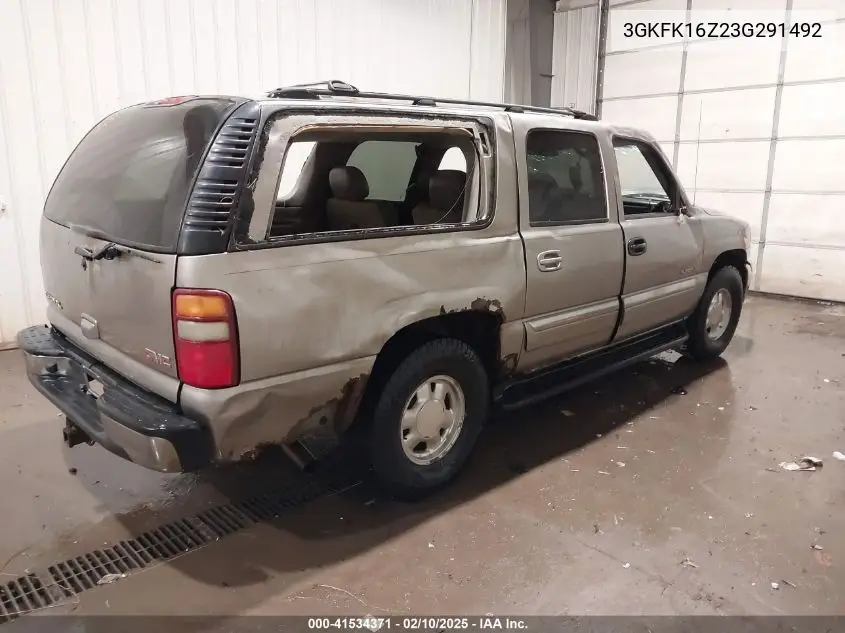 2003 GMC Yukon Xl 1500 Slt VIN: 3GKFK16Z23G291492 Lot: 41534371