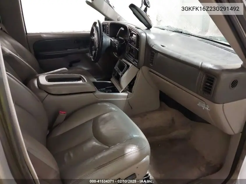 2003 GMC Yukon Xl 1500 Slt VIN: 3GKFK16Z23G291492 Lot: 41534371