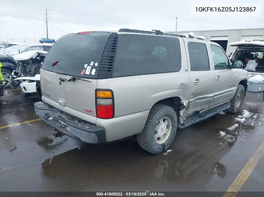 2005 GMC Yukon Xl 1500 Slt VIN: 1GKFK16Z05J123867 Lot: 41808022