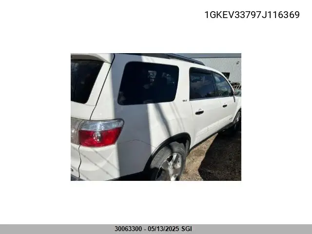 2007 GMC Acadia Slt-2 VIN: 1GKEV33797J116369 Lot: 30063300