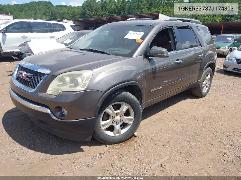 2007 GMC Acadia Slt-1 VIN: 1GKER33787J174803 Lot: 42803605