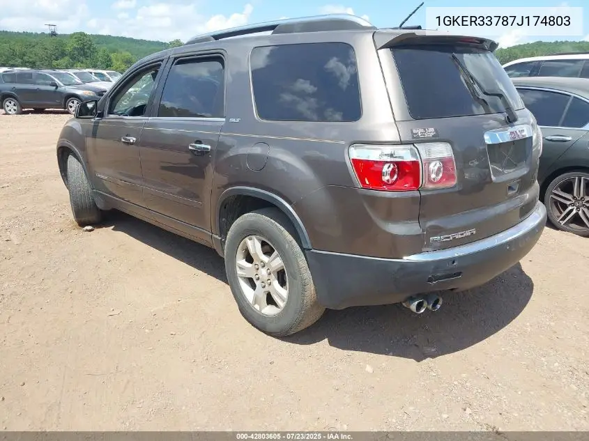 2007 GMC Acadia Slt-1 VIN: 1GKER33787J174803 Lot: 42803605