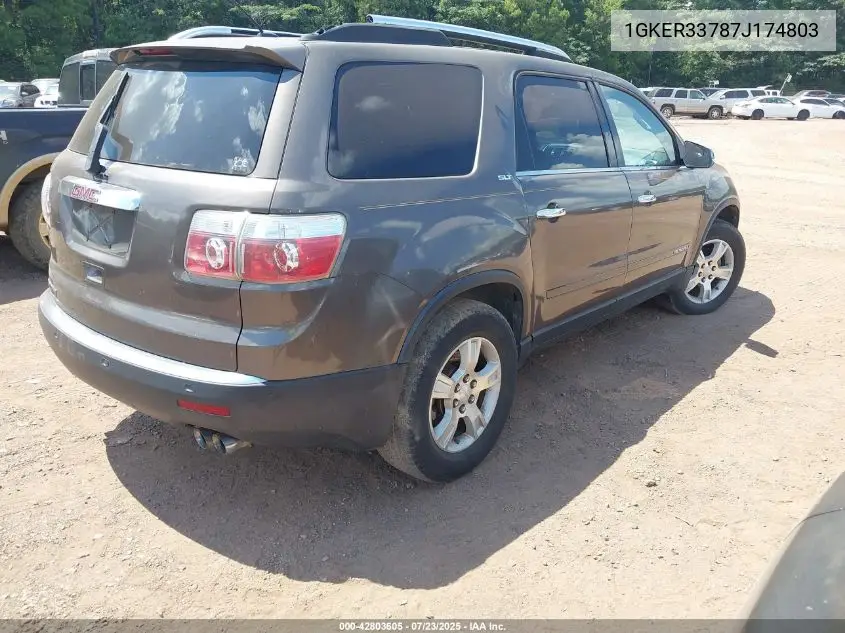2007 GMC Acadia Slt-1 VIN: 1GKER33787J174803 Lot: 42803605