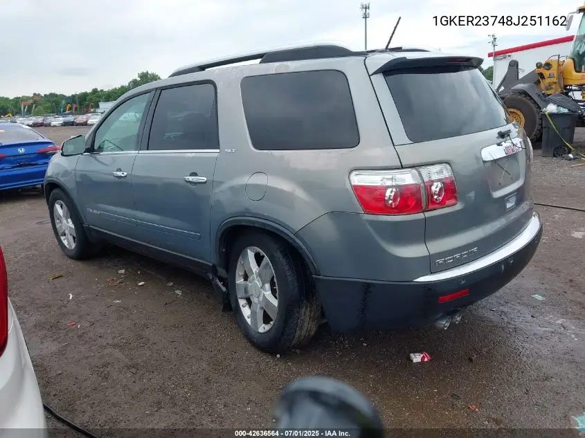 2008 GMC Acadia Slt-1 VIN: 1GKER23748J251162 Lot: 42636564