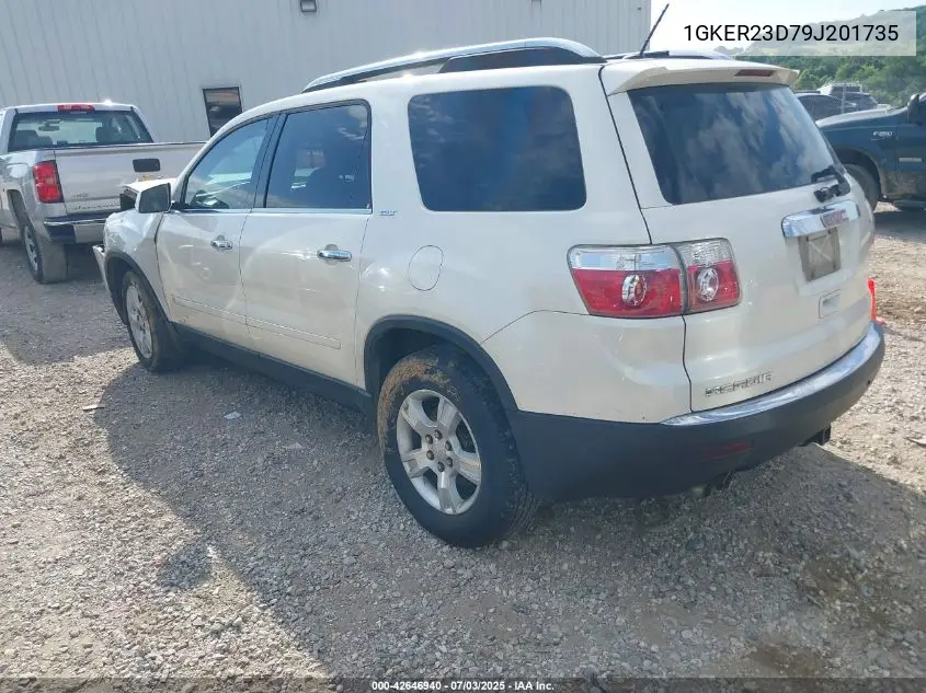 2009 GMC Acadia Slt-1 VIN: 1GKER23D79J201735 Lot: 42646940