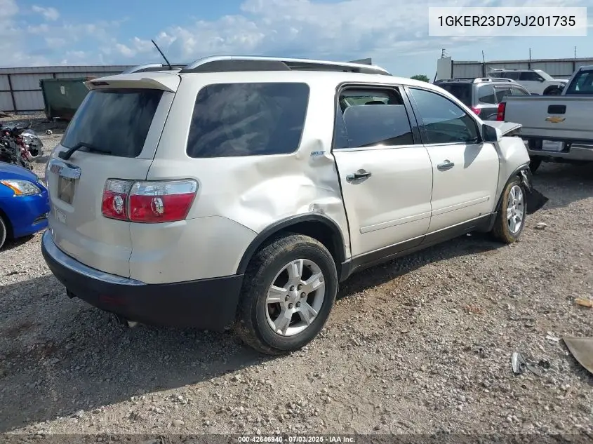 2009 GMC Acadia Slt-1 VIN: 1GKER23D79J201735 Lot: 42646940
